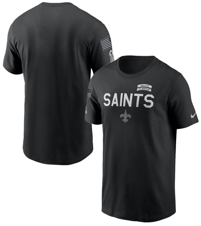 Men's New Orleans Saints Black 2026 Salute to Service Sideline Dri-FIT T-Shirt