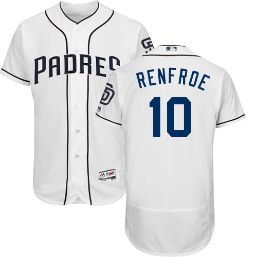 Padres #10 Hunter Renfroe White Flexbase Authentic Collection Stitched MLB Jersey Padres #10 Hunter Renfroe White Flexbase Authentic Collection Stitched MLB Jersey