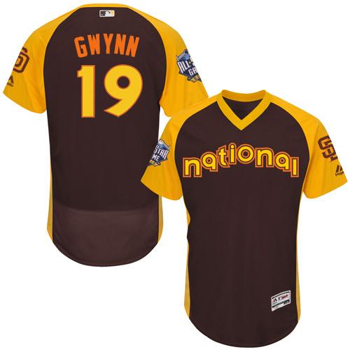 Padres #19 Tony Gwynn Brown Flexbase Authentic Collection 2016 All-Star National League Stitched MLB Jersey Padres #19 Tony Gwynn Brown Flexbase Authentic Collection 2016 All-Star National League Stitched MLB Jersey