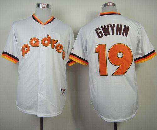 Padres #19 Tony Gwynn White 1984 Turn Back The Clock Stitched MLB Jersey Padres #19 Tony Gwynn White 1984 Turn Back The Clock Stitched MLB Jersey
