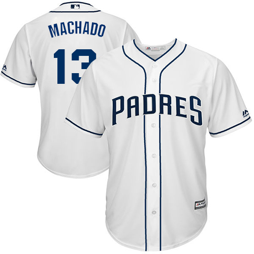 Padres #13 Manny Machado White New Cool Base Stitched MLB Jersey Padres #13 Manny Machado White New Cool Base Stitched MLB Jersey