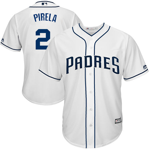 Padres #2 Jose Pirela White New Cool Base Stitched MLB Jersey Padres #2 Jose Pirela White New Cool Base Stitched MLB Jersey