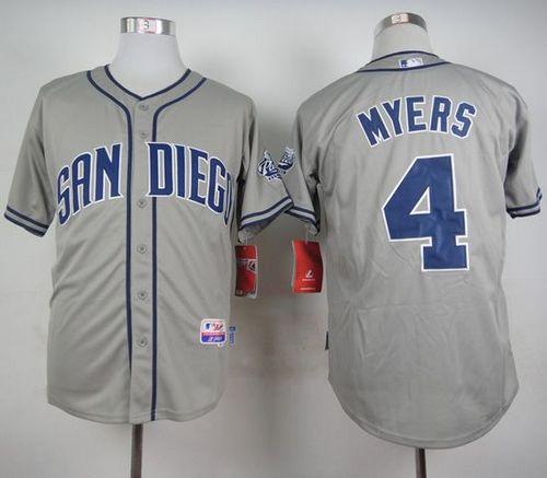 Padres #4 Wil Myers Grey Cool Base Stitched MLB Jersey Padres #4 Wil Myers Grey Cool Base Stitched MLB Jersey