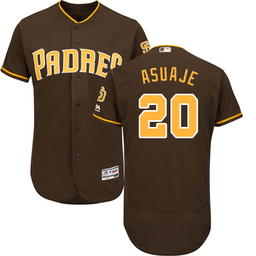 Padres #20 Carlos Asuaje Brown Flexbase Authentic Collection Stitched MLB Jersey Padres #20 Carlos Asuaje Brown Flexbase Authentic Collection Stitched MLB Jersey