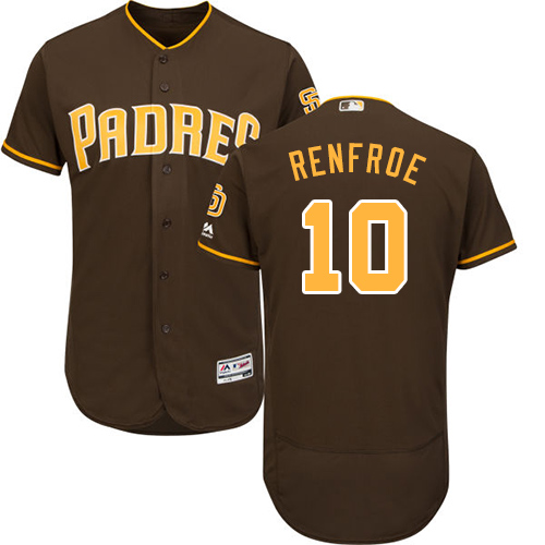Padres #10 Hunter Renfroe Brown Flexbase Authentic Collection Stitched MLB Jersey Padres #10 Hunter Renfroe Brown Flexbase Authentic Collection Stitched MLB Jersey