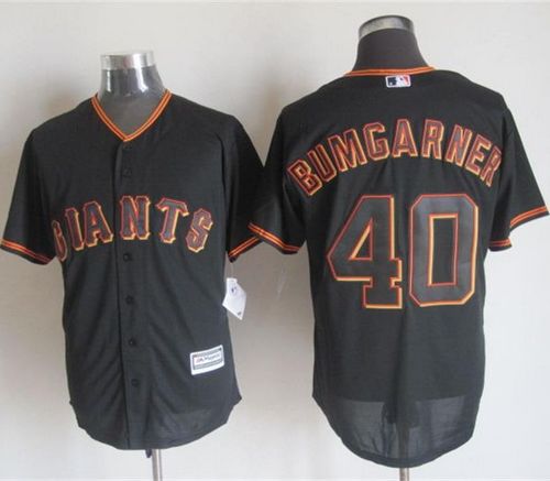 Giants #40 Madison Bumgarner Black New Cool Base Stitched MLB Jersey Giants #40 Madison Bumgarner Black New Cool Base Stitched MLB Jersey