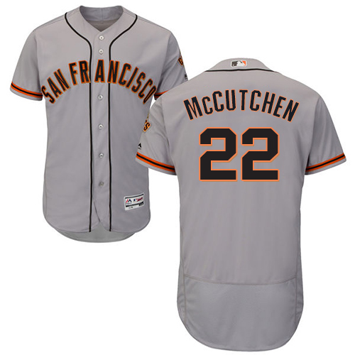 Giants #22 Andrew McCutchen Grey Flexbase Authentic Collection Road Stitched MLB Jersey Giants #22 Andrew McCutchen Grey Flexbase Authentic Collection Road Stitched MLB Jersey