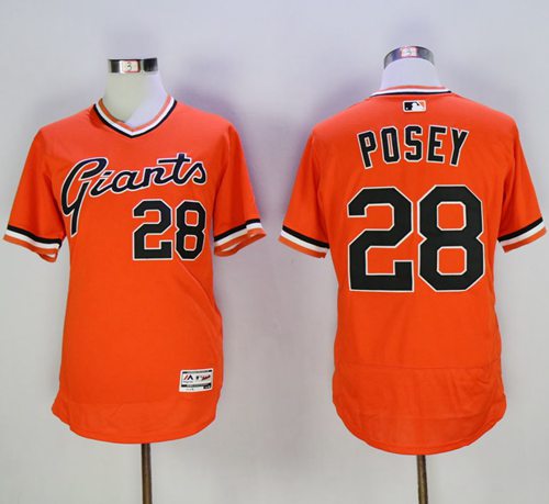 Giants #28 Buster Posey Orange Flexbase Authentic Collection Cooperstown Stitched MLB Jersey Giants #28 Buster Posey Orange Flexbase Authentic Collection Cooperstown Stitched MLB Jersey