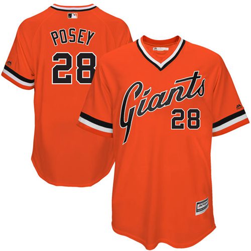Giants #28 Buster Posey Orange 1978 Turn Back The Clock Stitched MLB Jersey Giants #28 Buster Posey Orange 1978 Turn Back The Clock Stitched MLB Jersey