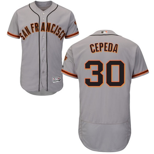 Giants #30 Orlando Cepeda Grey Flexbase Authentic Collection Road Stitched MLB Jersey Giants #30 Orlando Cepeda Grey Flexbase Authentic Collection Road Stitched MLB Jersey