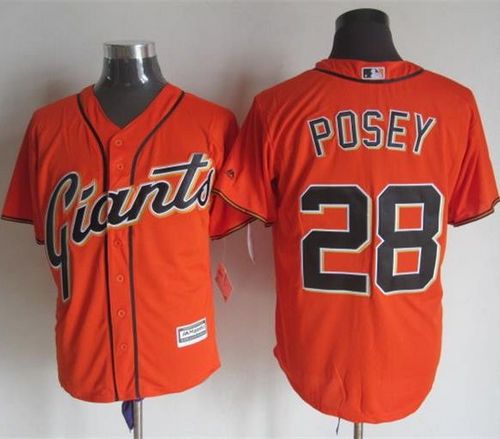 Giants #28 Buster Posey Orange Alternate New Cool Base Stitched MLB Jersey Giants #28 Buster Posey Orange Alternate New Cool Base Stitched MLB Jersey