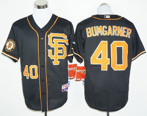 Giants #40 Madison Bumgarner Black 2016 Cool Base Stitched MLB Jersey Giants #40 Madison Bumgarner Black 2016 Cool Base Stitched MLB Jersey