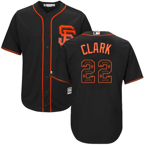Giants #22 Will Clark Black Team Logo Fashion Stitched MLB Jersey Giants #22 Will Clark Black Team Logo Fashion Stitched MLB Jersey