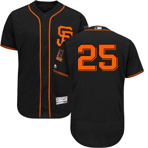 Giants #25 Barry Bonds Black Flexbase Authentic Collection Alternate Stitched MLB Jersey Giants #25 Barry Bonds Black Flexbase Authentic Collection Alternate Stitched MLB Jersey