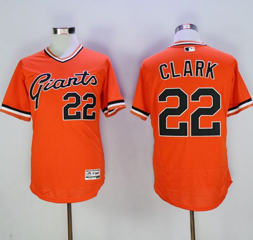Giants #22 Will Clark Orange Flexbase Authentic Collection Cooperstown Stitched MLB Jersey Giants #22 Will Clark Orange Flexbase Authentic Collection Cooperstown Stitched MLB Jersey