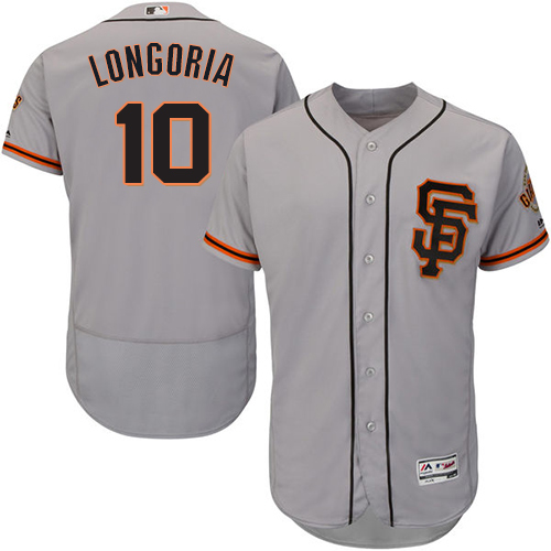 Giants #10 Evan Longoria Grey Flexbase Authentic Collection Road 2 Stitched MLB Jersey Giants #10 Evan Longoria Grey Flexbase Authentic Collection Road 2 Stitched MLB Jersey