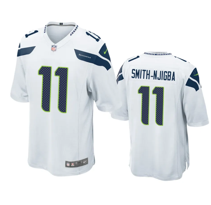Men's Seattle Seahawks #11 Jaxon Smith-Njigba White Stitched Game Jersey Men's Seattle Seahawks #11 Jaxon Smith-Njigba White Stitched Game Jersey