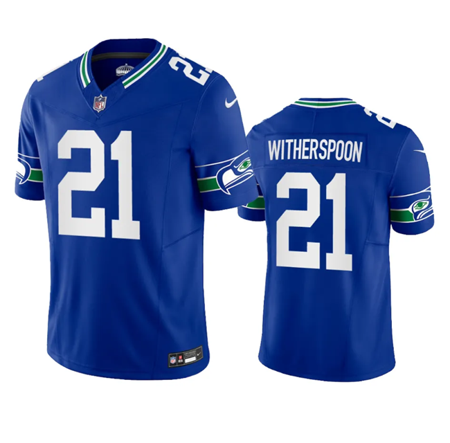 Men's Seattle Seahawks #21 Artie Burns Royal 2023 F.U.S.E. Vapor Limited Throwback Stitched Jersey Men's Seattle Seahawks #21 Artie Burns Royal 2023 F.U.S.E. Vapor Limited Throwback Stitched Jersey