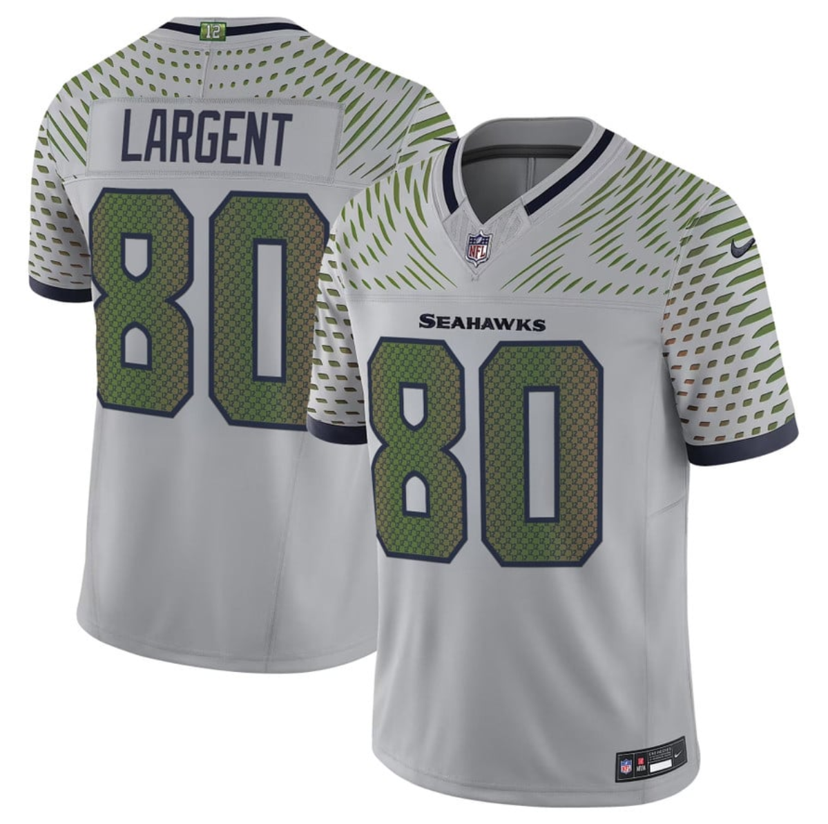 Men's Seattle Seahawks #80 Steve Largent Grey 2025 F.U.S.E. “Rivalries” Vapor Untouchable Limited Stitched Football Jersey Men's Seattle Seahawks #80 Steve Largent Grey 2025 F.U.S.E. “Rivalries” Vapor Untouchable Limited Stitched Football Jersey