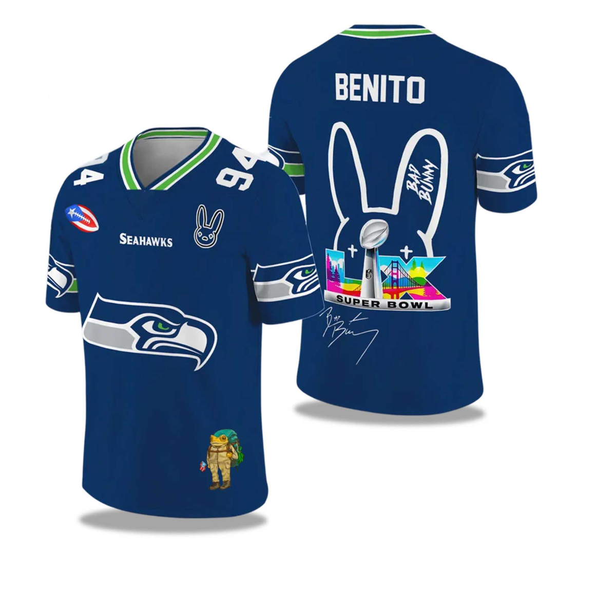 Men's Seattle Seahawks 2025/2026 Bowl LX Print Jersey Men's Seattle Seahawks 2025/2026 Bowl LX Print Jersey