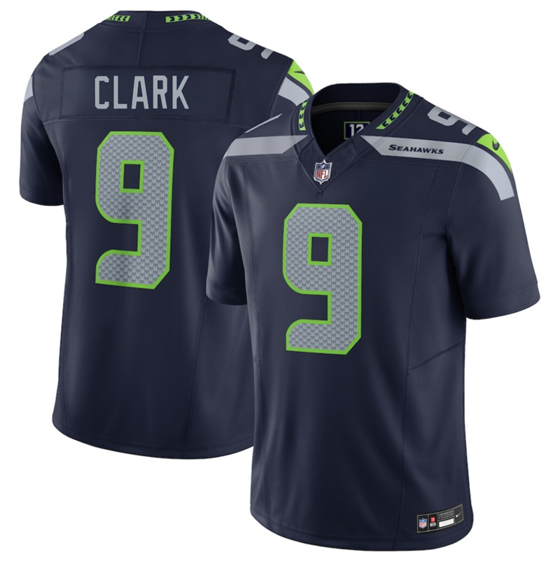 Men's Seattle Seahawks #9 Bud Clark Navy 2026 Draft F.U.S.E. Vapor Untouchable Limited Stitched Football Jersey