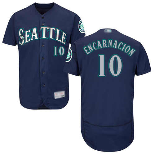 Mariners #10 Edwin Encarnacion Navy Blue Flexbase Authentic Collection Stitched MLB Jersey Mariners #10 Edwin Encarnacion Navy Blue Flexbase Authentic Collection Stitched MLB Jersey