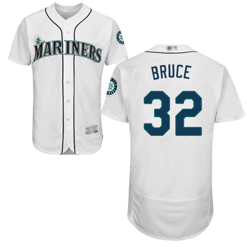 Mariners #32 Jay Bruce White Flexbase Authentic Collection Stitched MLB Jersey Mariners #32 Jay Bruce White Flexbase Authentic Collection Stitched MLB Jersey