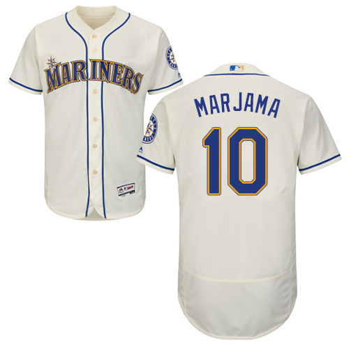 Mariners #10 Mike Marjama Cream Flexbase Authentic Collection Stitched MLB Jersey Mariners #10 Mike Marjama Cream Flexbase Authentic Collection Stitched MLB Jersey