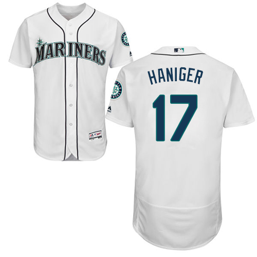 Mariners #17 Mitch Haniger White Flexbase Authentic Collection Stitched MLB Jersey