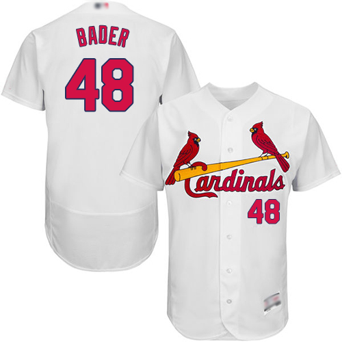 Cardinals #48 Harrison Bader White Flexbase Authentic Collection Stitched MLB Jersey Cardinals #48 Harrison Bader White Flexbase Authentic Collection Stitched MLB Jersey