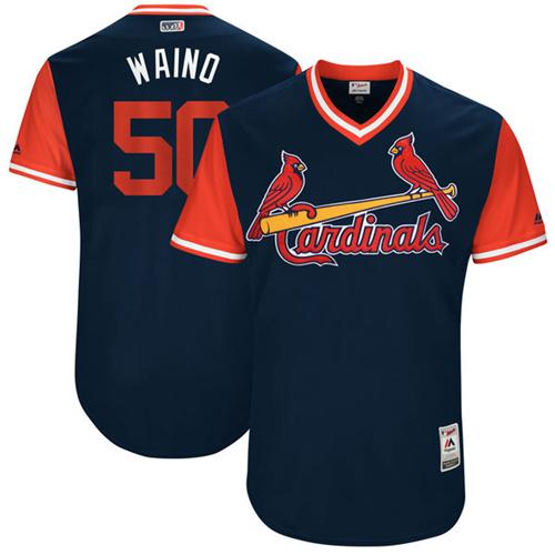 Cardinals #50 Adam Wainwright Navy "Waino" Players Weekend Authentic Stitched MLB Jersey Cardinals #50 Adam Wainwright Navy "Waino" Players Weekend Authentic Stitched MLB Jersey