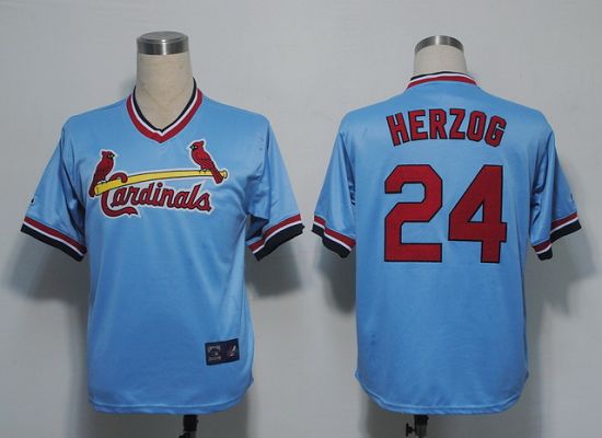 Mitchell And Ness Cardinals #24 Whitey Herzog Blue Throwback Stitched MLB Jersey Mitchell And Ness Cardinals #24 Whitey Herzog Blue Throwback Stitched MLB Jersey