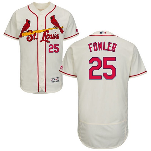 Cardinals #25 Dexter Fowler Cream Flexbase Authentic Collection Stitched MLB Jersey Cardinals #25 Dexter Fowler Cream Flexbase Authentic Collection Stitched MLB Jersey