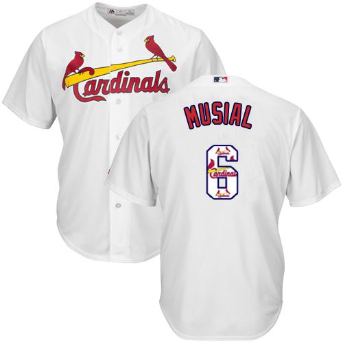 Cardinals #6 Stan Musial White Team Logo Fashion Stitched MLB Jersey Cardinals #6 Stan Musial White Team Logo Fashion Stitched MLB Jersey