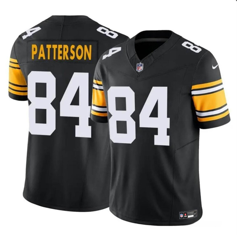 Men's Pittsburgh Steelers #84 Cordarrelle Patterson Black 2024 F.U.S. E . Vapor Untouchable Limited Stitched Jersey Men's Pittsburgh Steelers #84 Cordarrelle Patterson Black 2024 F.U.S. E . Vapor Untouchable Limited Stitched Jersey