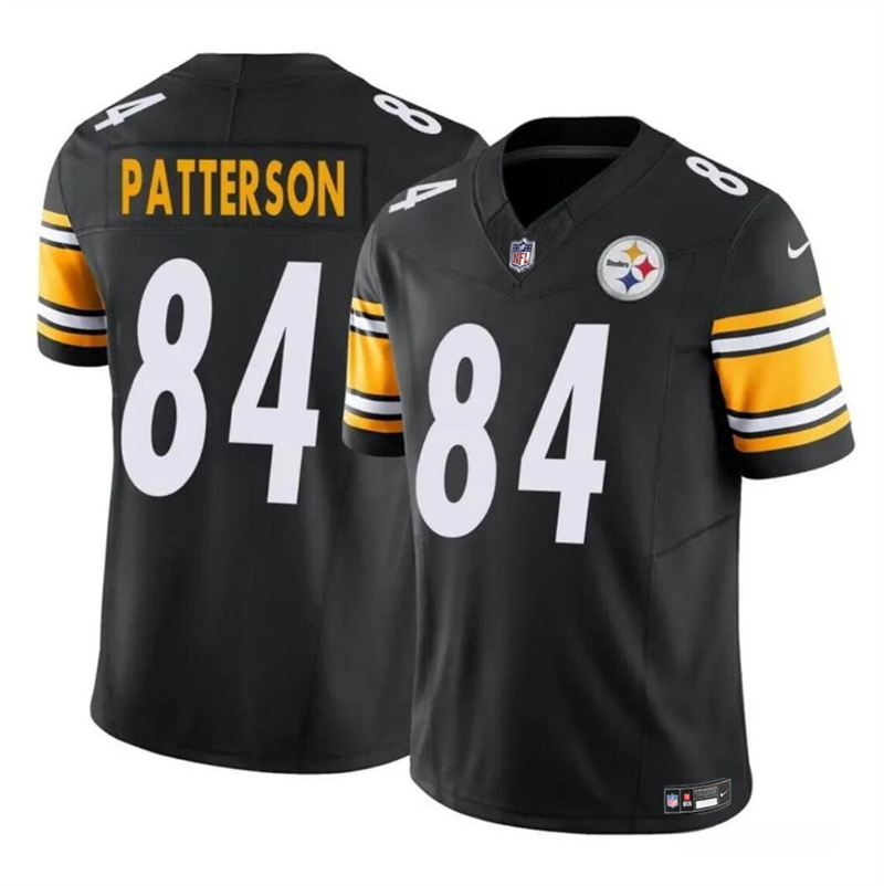 Men's Pittsburgh Steelers #84 Cordarrelle Patterson Black 2024 F.U.S.E. Alternate Vapor Untouchable Limited Stitched Jersey Men's Pittsburgh Steelers #84 Cordarrelle Patterson Black 2024 F.U.S.E. Alternate Vapor Untouchable Limited Stitched Jersey