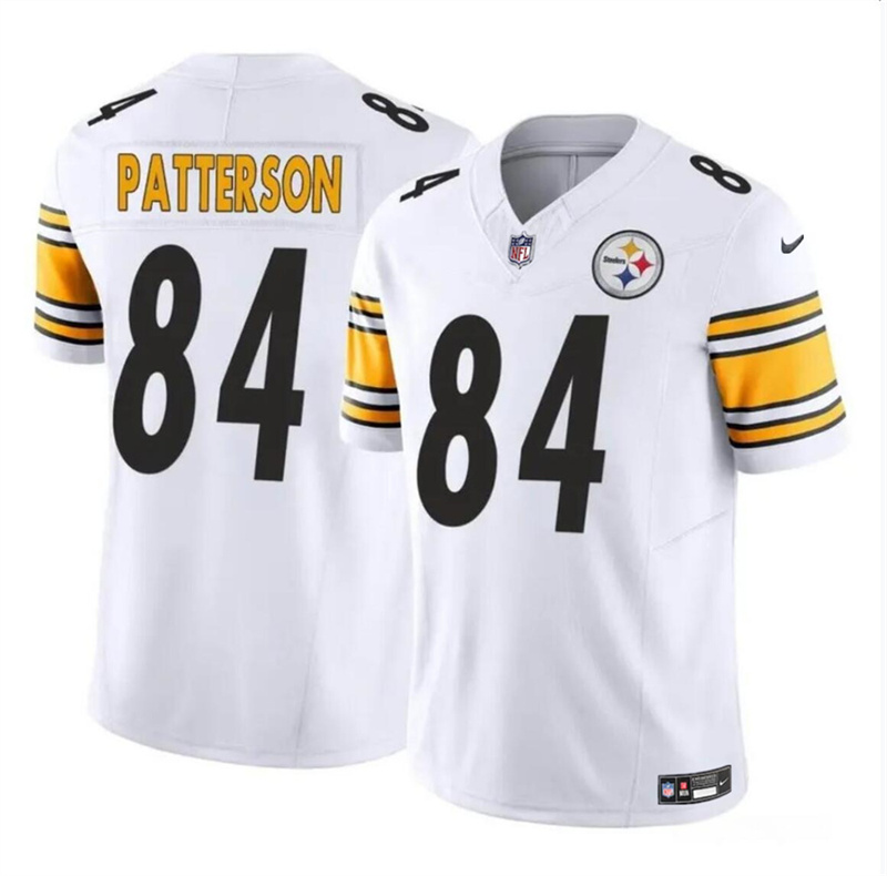 Men's Pittsburgh Steelers #84 Cordarrelle Patterson White 2024 F.U.S.E Vapor Untouchable Limited Stitched Jersey Men's Pittsburgh Steelers #84 Cordarrelle Patterson White 2024 F.U.S.E Vapor Untouchable Limited Stitched Jersey