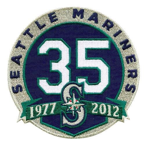 Stitched Seattle Mariners 35th Anniversary Jersey Patch Stitched Seattle Mariners 35th Anniversary Jersey Patch