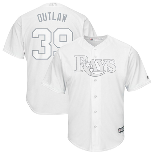 Rays #39 Kevin Kiermaier White "Outlaw" Players Weekend Cool Base Stitched MLB Jersey Rays #39 Kevin Kiermaier White "Outlaw" Players Weekend Cool Base Stitched MLB Jersey