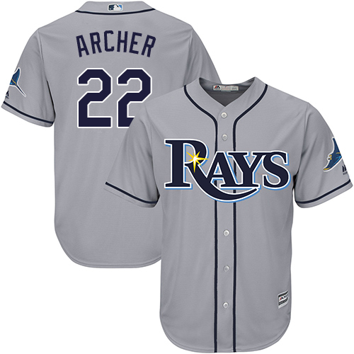 Rays #22 Chris Archer Grey New Cool Base Stitched MLB Jersey Rays #22 Chris Archer Grey New Cool Base Stitched MLB Jersey