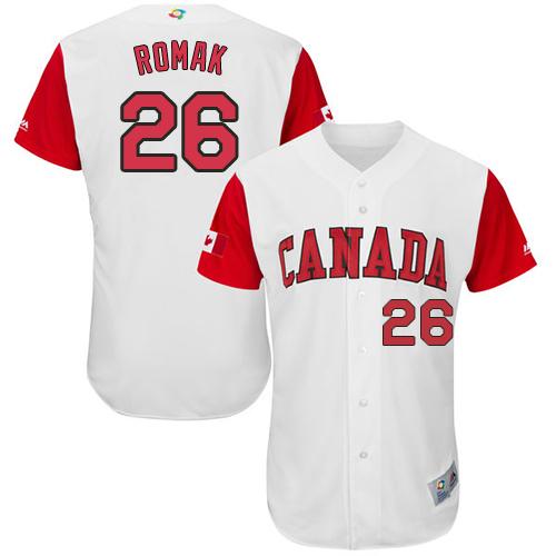 Team Canada #26 Jamie Romak White 2017 World MLB Classic Authentic Stitched MLB Jersey Team Canada #26 Jamie Romak White 2017 World MLB Classic Authentic Stitched MLB Jersey