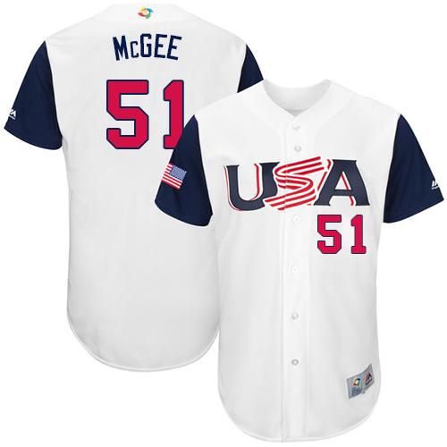 Team USA #51 Jake McGee White 2017 World MLB Classic Authentic Stitched MLB Jersey Team USA #51 Jake McGee White 2017 World MLB Classic Authentic Stitched MLB Jersey