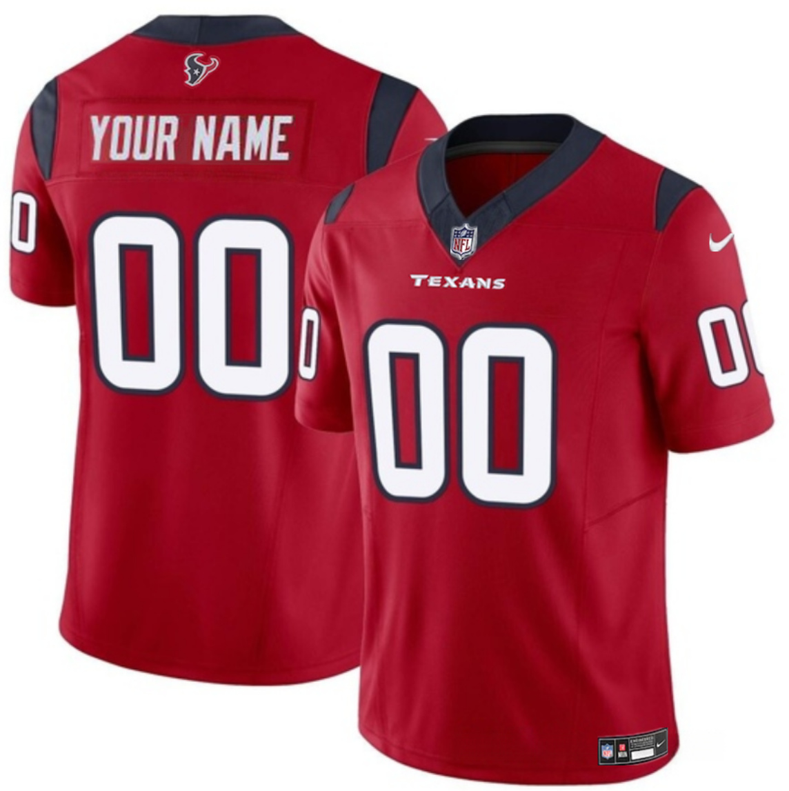 Men's Houston Texans Active Player Custom Red 2023 F.U.S.E Vapor Untouchable Limited Stitched Football Jersey Men's Houston Texans Active Player Custom Red 2023 F.U.S.E Vapor Untouchable Limited Stitched Football Jersey