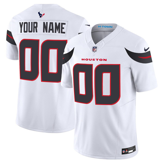 Men's Houston Texans Active Player Custom White 2024 Vapor F.U.S.E. Limited Stitched Jersey Men's Houston Texans Active Player Custom White 2024 Vapor F.U.S.E. Limited Stitched Jersey