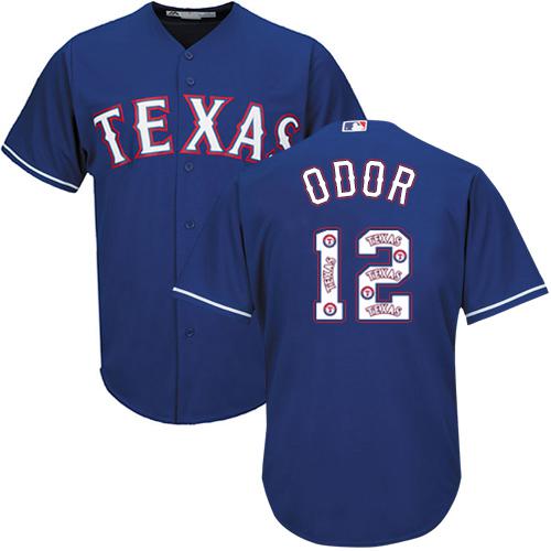 Rangers #12 Rougned Odor Blue Team Logo Fashion Stitched MLB Jersey Rangers #12 Rougned Odor Blue Team Logo Fashion Stitched MLB Jersey
