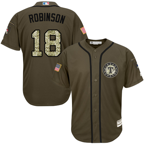 Rangers #18 Drew Robinson Green Salute to Service Stitched MLB Jersey Rangers #18 Drew Robinson Green Salute to Service Stitched MLB Jersey