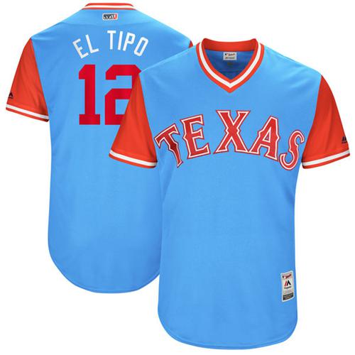 Rangers #12 Rougned Odor Light Blue "El Tipo" Players Weekend Authentic Stitched MLB Jersey Rangers #12 Rougned Odor Light Blue "El Tipo" Players Weekend Authentic Stitched MLB Jersey