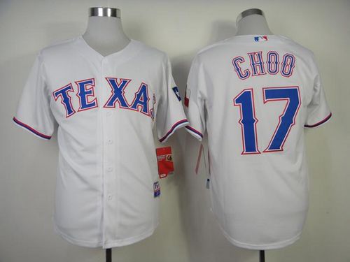 Rangers #17 Shin-Soo Choo White Cool Base Stitched MLB Jersey Rangers #17 Shin-Soo Choo White Cool Base Stitched MLB Jersey