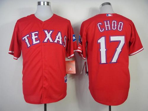 Rangers #17 Shin-Soo Choo Red Cool Base Stitched MLB Jersey Rangers #17 Shin-Soo Choo Red Cool Base Stitched MLB Jersey