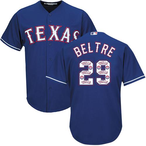 Rangers #29 Adrian Beltre Blue Team Logo Fashion Stitched MLB Jersey Rangers #29 Adrian Beltre Blue Team Logo Fashion Stitched MLB Jersey